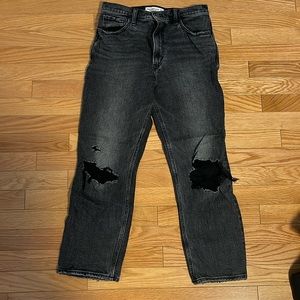 COPY - Abercrombie & Fitch - Ankle Straight Ultra High Rise Jeans - Black - Siz…